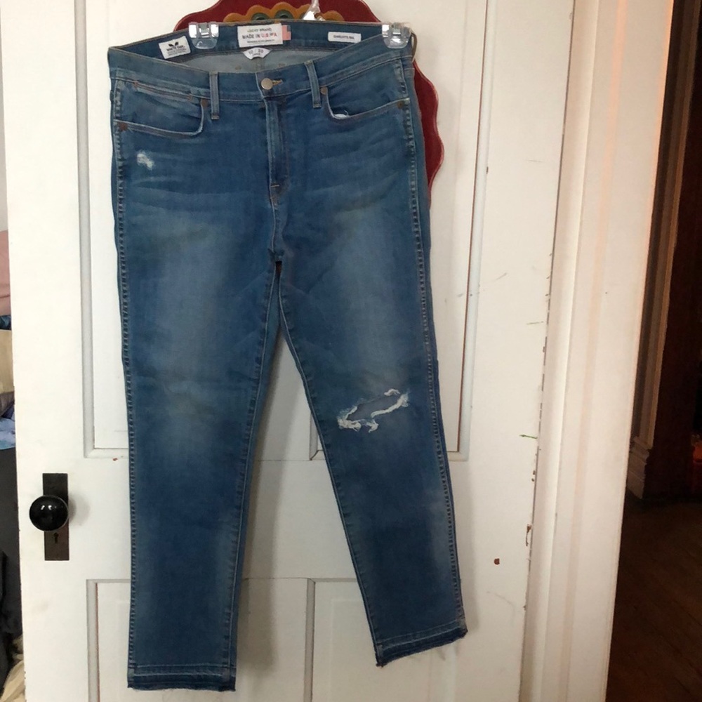 Distressed jeans